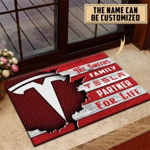 Zero-Emission Vehicle Doormat, All Over Print Doormat For Car Fans CAR199 - Red