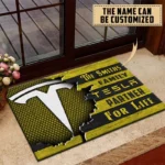 Futuristic Ride Doormat, All Over Print Doormat For Car Owners CAR199 - Yellow