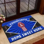 Big Rig Doormat, Automotive Logo Style Floor Mat CAR303 - Blue