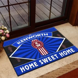 Big Rig Doormat, Automotive Logo Style Floor Mat CAR303 - Blue
