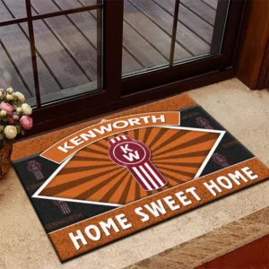 Heavy-Duty Rig Doormat, Automotive Logo Style Floor Mat CAR303 - Orange