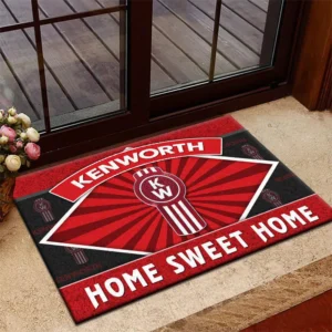 Sturdy Semi Doormat, Durable Auto-Inspired Rug for Garage or Home Entry CAR303 - Red