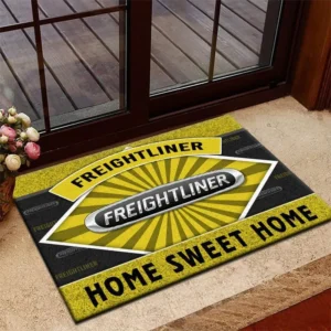 Road-Ready Truck Doormat, Automotive Logo Style Floor Mat CAR303 - Yellow