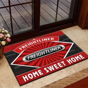 Logistics Truck Doormat, Automotive Logo Style Floor Mat CAR303 - Red
