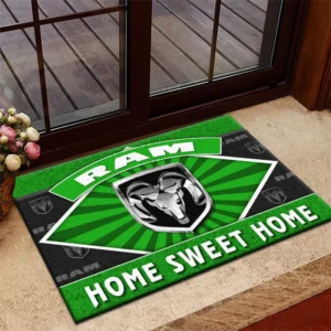 Full-Size Pickup Doormat, All Over Print Doormat For Car Lovers CAR303 - Green