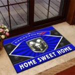 Drag Racing Vehicle Doormat, All Over Print Doormat For Car Owners CAR303 - Blue