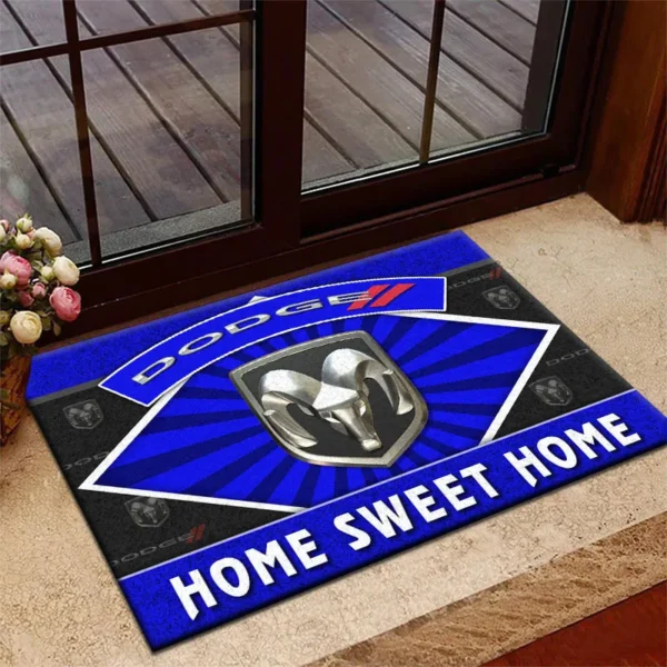 Drag Racing Vehicle Doormat, All Over Print Doormat For Car Owners CAR303 - Blue