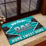 Industrial Vehicle Doormat, All Over Print Doormat For Car Fans CAR303 - Cyan