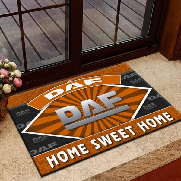 Road Hauler Doormat, All Over Print Doormat For Car Lovers CAR303 - Orange