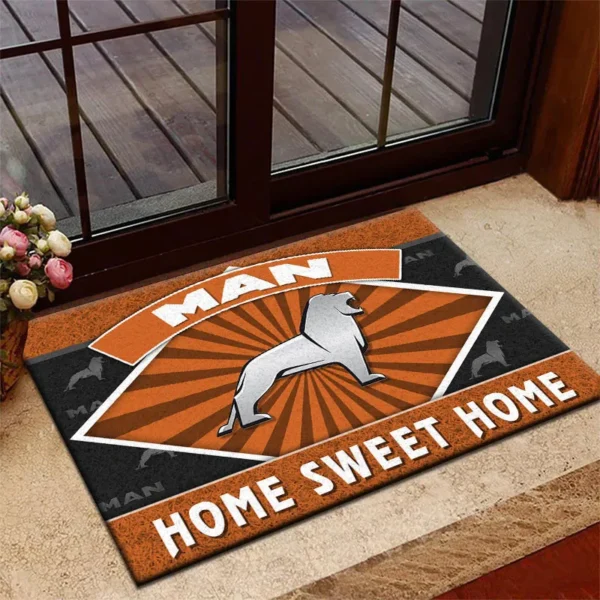 Fleet Transport Vehicle Doormat, All Over Print Doormat For Car Lovers CAR303 - Orange