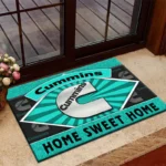 Titan Power Systems Doormat, Durable Auto-Inspired Rug for Garage or Home Entry CAR303 - Cyan