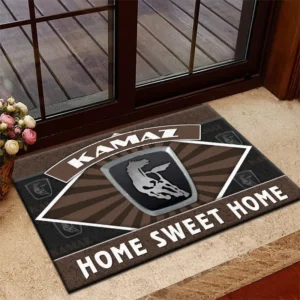 Long-Haul Truck Doormat, Durable Auto-Inspired Rug for Garage or Home Entry CAR303 - Brown