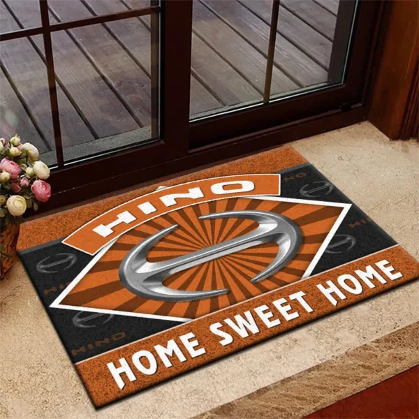 Commercial Hauler Doormat, All Over Print Doormat For Car Lovers CAR303 - Orange