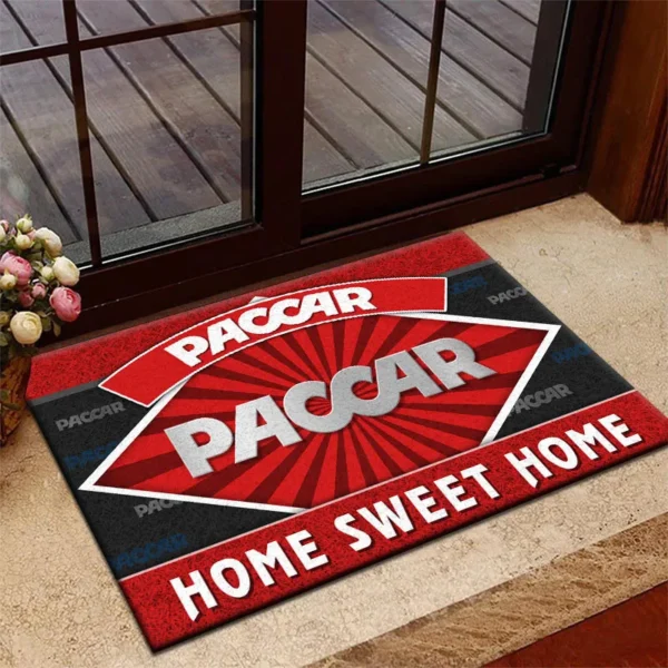 Freight Truck Doormat, Durable Auto-Inspired Rug for Garage or Home Entry CAR303 - Red