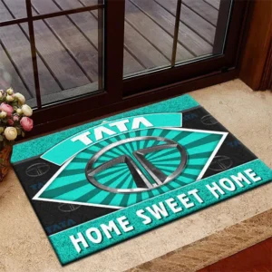 TerraMax Machines Doormat, Durable Auto-Inspired Rug for Garage or Home Entry CAR303 - Cyan