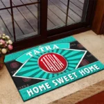 Terrain Master Doormat, Durable Auto-Inspired Rug for Garage or Home Entry CAR303 - Cyan