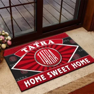 Heavy-Duty Vehicle Doormat, Durable Auto-Inspired Rug for Garage or Home Entry CAR303 - Red