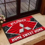 Heavy Truck Doormat, Durable Auto-Inspired Rug for Garage or Home Entry CAR303 - Red