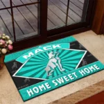 Logistics Truck Doormat, Automotive Logo Style Floor Mat CAR303 - Cyan