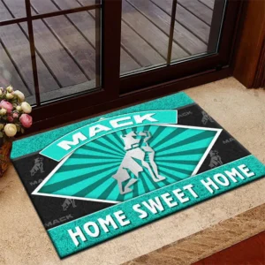 Logistics Truck Doormat, Automotive Logo Style Floor Mat CAR303 - Cyan