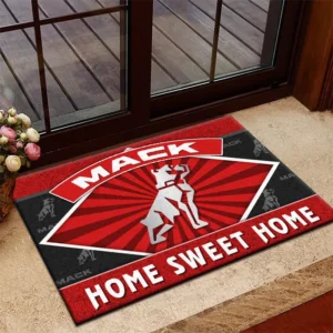 Tractor-Trailer Doormat, Automotive Logo Style Floor Mat CAR303 - Red