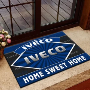 HeavyDuty Machines Doormat, Automotive Logo Style Floor Mat CAR303 - Blue