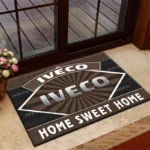 HeavyDuty Machines Doormat, Automotive Logo Style Floor Mat CAR303 - Brown