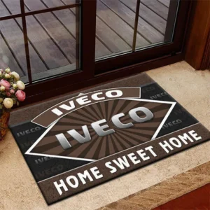 HeavyDuty Machines Doormat, Automotive Logo Style Floor Mat CAR303 - Brown