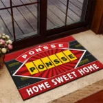 Wood Forwarder Doormat, Durable Auto-Inspired Rug for Garage or Home Entry CAR303 - Red