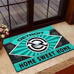 Industrial Strength Motor Doormat, Automotive Logo Style Floor Mat CAR303 - Cyan