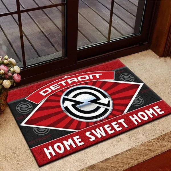 Industrial Strength Motor Doormat, All Over Print Doormat For Car Lovers CAR303 - Red