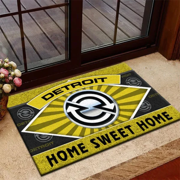 Truck Torque Beast Doormat, Durable Auto-Inspired Rug for Garage or Home Entry CAR303 - Yellow