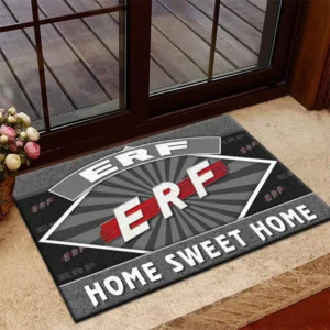 Retro Long-Haul Vehicle Doormat, Automotive Logo Style Floor Mat CAR303 - Gray