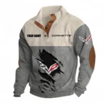 Retro Speed Legend Men's Stand Up Collar Base Shirt, Exclusive Logo Hoodie For Car Lovers CAR402 - Gray