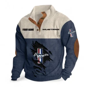 Racing Car   Men's Stand Up Collar Base Shirt, Exclusive Logo Hoodie For Car Lovers CAR402 - Navy Blue