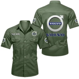 Swedish Car Brand Exclusive Logo Short Sleeved Shirt, Gift For Swedish Car Brand Lovers CAR444 - Army Green
