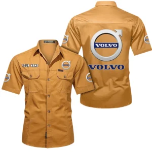 Global Automobile Company Exclusive Logo Short Sleeved Shirt, Gift For Global Automobile Company Enthusiasts CAR444 - Turmeric