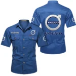 Global Automobile Company Exclusive Logo Short Sleeved Shirt, Gift For Global Automobile Company Lovers CAR444 - Cowboy Blue