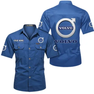 Global Automobile Company Exclusive Logo Short Sleeved Shirt, Gift For Global Automobile Company Lovers CAR444 - Cowboy Blue