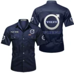 Safety-Focused Vehicle Brand Exclusive Logo Short Sleeved Shirt, Gift For Safety-Focused Vehicle Brand Enthusiasts CAR444 - Dark Blue