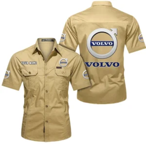 European Luxury Car Maker Exclusive Logo Short Sleeved Shirt, Gift For European Luxury Car Maker Enthusiasts CAR444 - Khaki