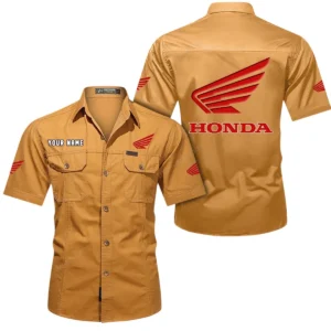 Dual-Sport Motorcycle Exclusive Logo Short Sleeved Shirt, Gift For Dual-Sport Motorcycle Lovers CAR444 - Turmeric