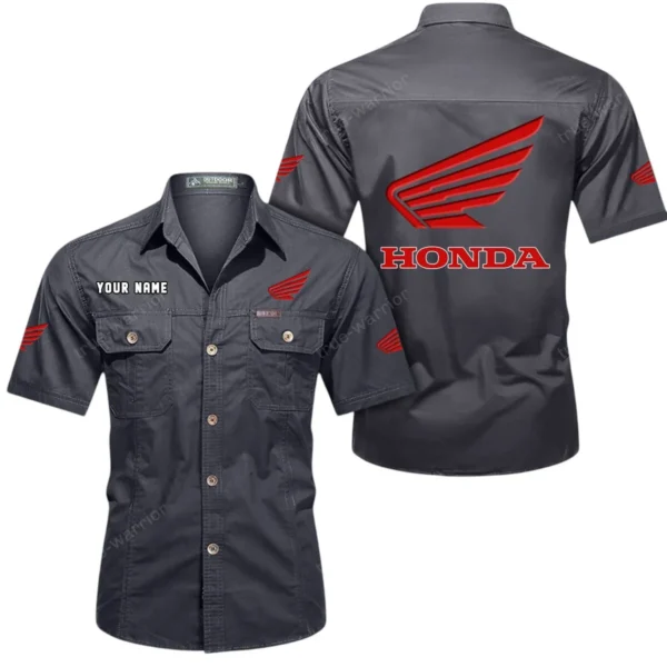 Sport Bike Exclusive Logo Short Sleeved Shirt, Gift For Sport Bike Lovers CAR444 - Gray
