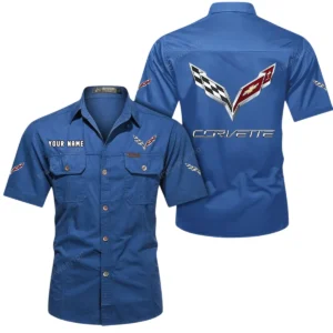 Race-Inspired Car Exclusive Logo Short Sleeved Shirt, Gift For Race-Inspired Car Lovers CAR444 - Cowboy Blue