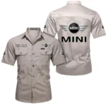 Stylish Urban Car Exclusive Logo Short Sleeved Shirt, Gift For Stylish Urban Car Lovers CAR444 - Beige