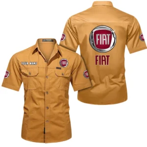 Minivio Autos Exclusive Logo Short Sleeved Shirt, Gift For Minivio Autos Enthusiasts CAR444 - Turmeric
