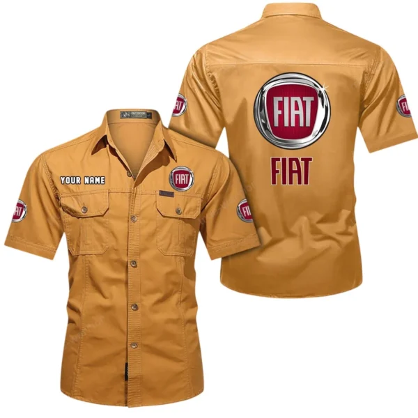 Minivio Autos Exclusive Logo Short Sleeved Shirt, Gift For Minivio Autos Enthusiasts CAR444 - Turmeric