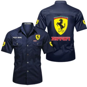 Luxury Speedster Exclusive Logo Short Sleeved Shirt, Gift For Luxury Speedster Lovers CAR444 - Dark Blue
