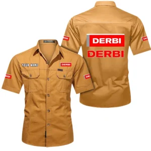 Everyday Two-Wheeler Exclusive Logo Short Sleeved Shirt, Gift For Everyday Two-Wheeler Enthusiasts CAR444 - Turmeric