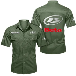 Off-Road Motorcycle Exclusive Logo Short Sleeved Shirt, Gift For Off-Road Motorcycle Lovers CAR444 - Army Green